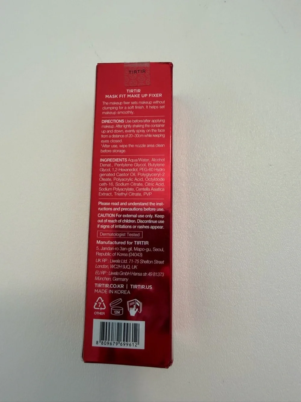 TIRTIR Mask Fit Make Up Fixer — 80 ML/2.70 FL OZ